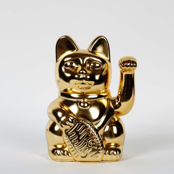 Lucky Cat Winkekatze - Glossy Gold