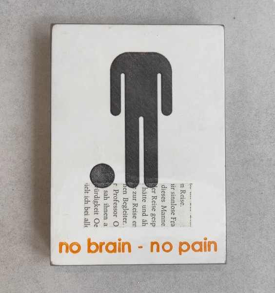 Jan M. Petersen I no brain-no pain, 2019