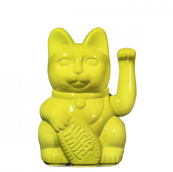 Lucky Cat Winkekatze - Glossy Yellow