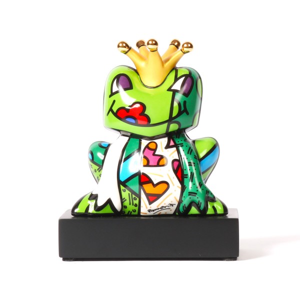 Goebel Prince Frosch | Romero Britto Pop Art Porzellan Skulptur - klein