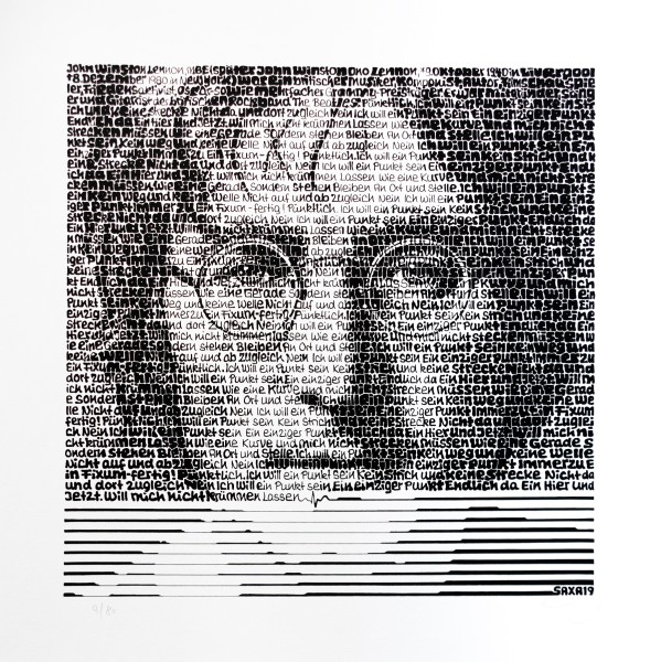 SAXA | John Lennon (mit Holzrahmen weiss)