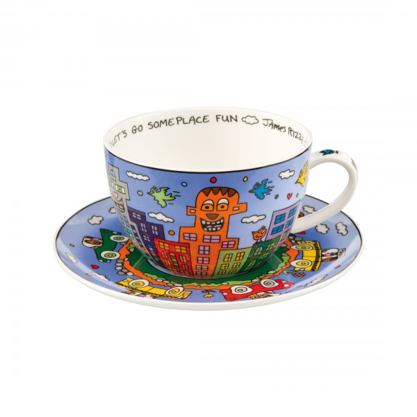 James Rizzi: Lets Go Out for Fun - Cappuccinotasse / 0.5 l