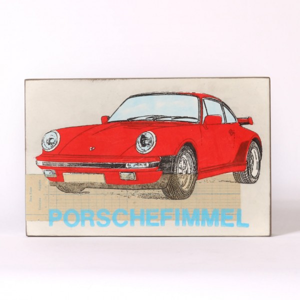 Jan M. Petersen | Porschefimmel (Porsche Rot, Typo Lichtblau)