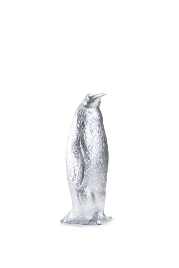Ottmar Hörl Pinguin aufrecht und gebeugt in Silber