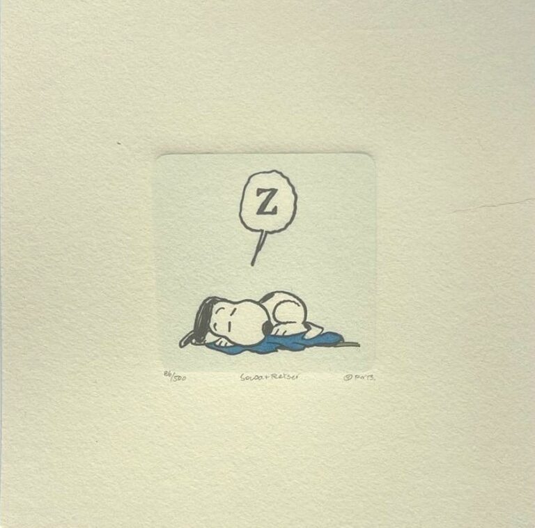 Peanuts-Grafik „Zzzzz“ von Charles M. Schulz