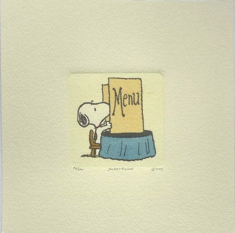 Peanuts-Grafik „Hungry“ von Charles M. Schulz