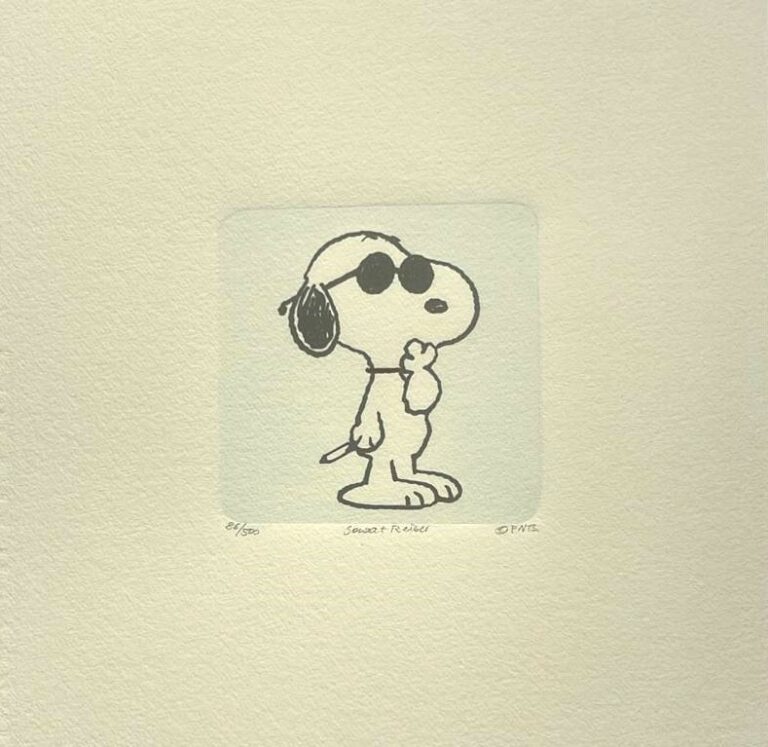 Peanuts-Grafik „Shy“ von Charles M. Schulz