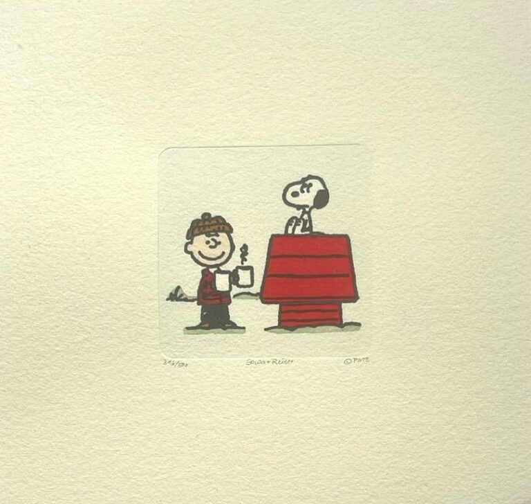 Peanuts-Grafik „Hot cocoa“ von Charles M. Schulz