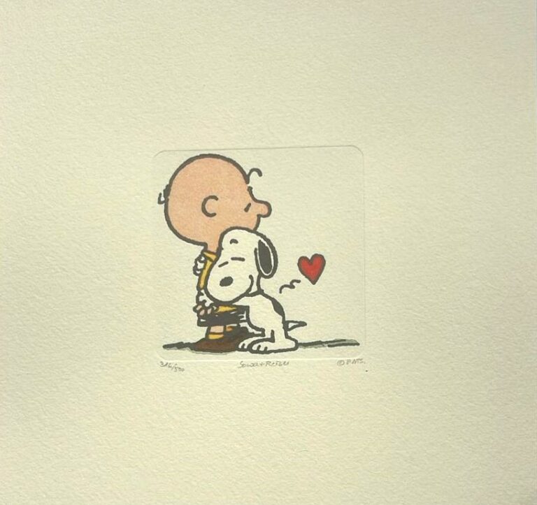 Peanuts-Grafik „Hugs“ von Charles M. Schulz