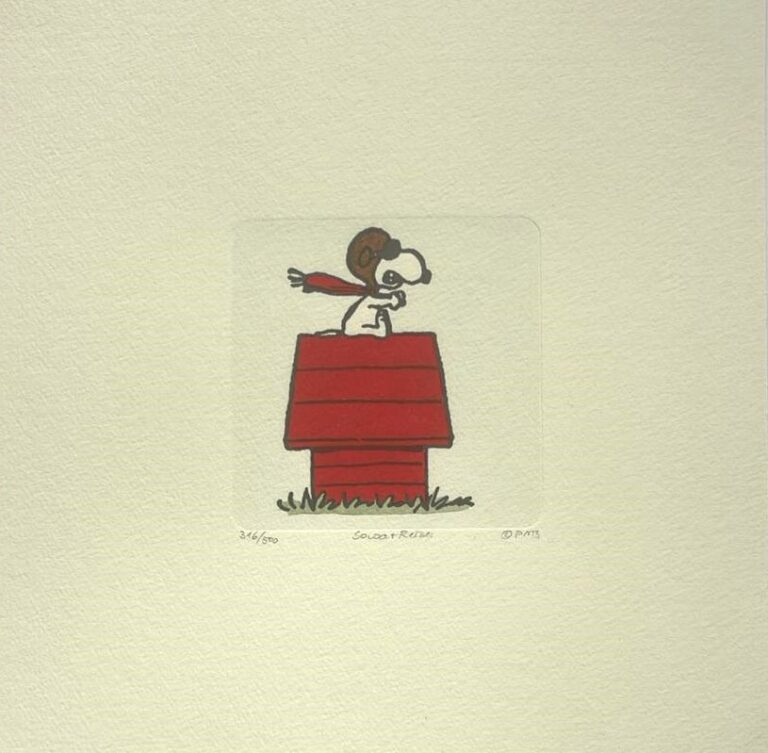 Peanuts-Grafik „Red Baron“ von Charles M. Schulz
