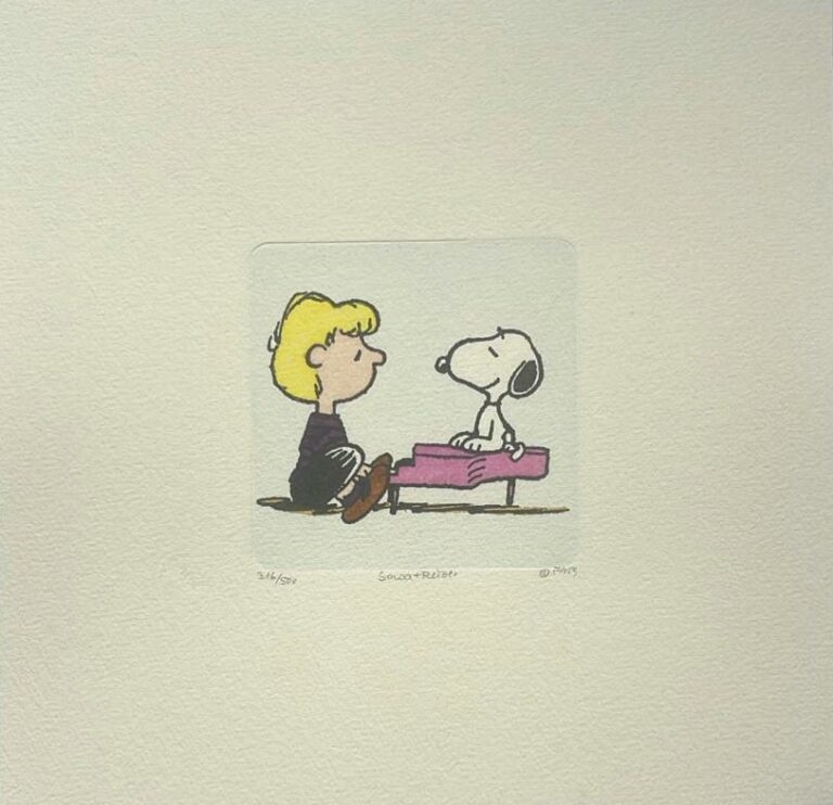 Peanuts-Grafik „Schroeder´s Piano“ von Charles M. Schulz