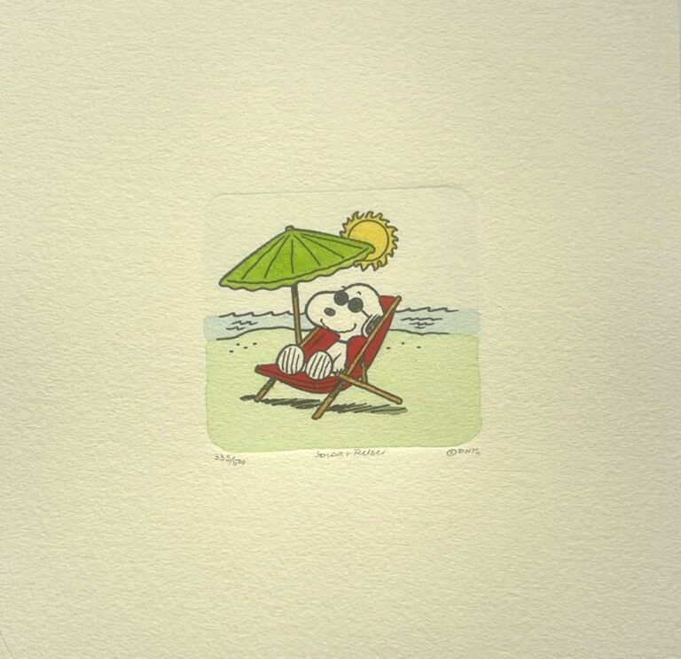 Peanuts-Grafik „Relax“ von Charles M. Schulz