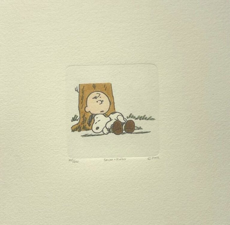 Peanuts-Grafik „Afternoon nap“ von Charles M. Schulz