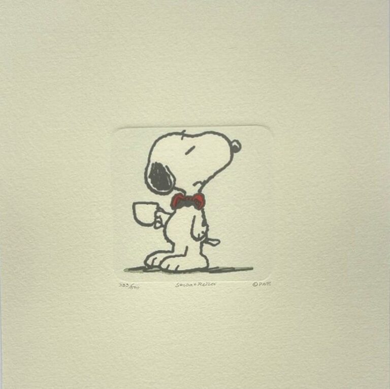 Peanuts-Grafik „A nice Cuppa“ von Charles M. Schulz