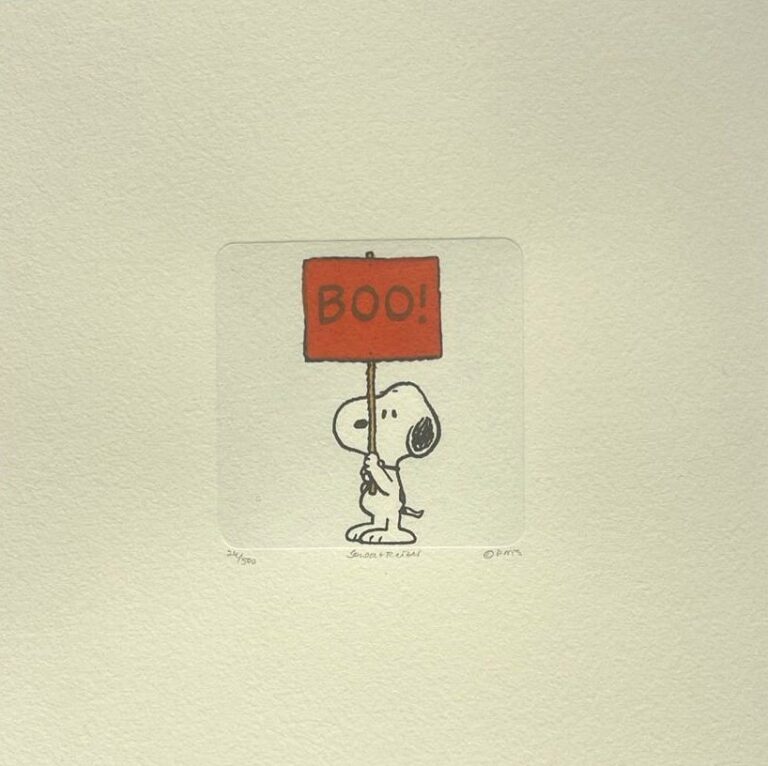 Peanuts-Grafik „Boo!“ von Charles M. Schulz