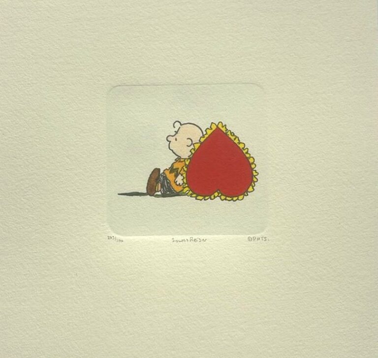 Peanuts-Grafik „Lean on me“ von Charles M. Schulz