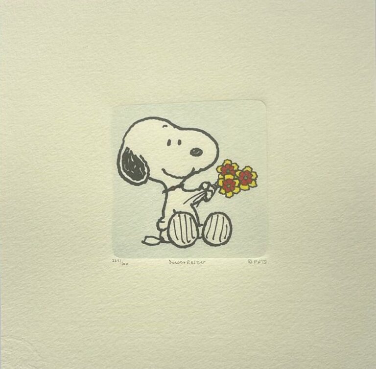 Peanuts-Grafik „Flowers II“ von Charles M. Schulz