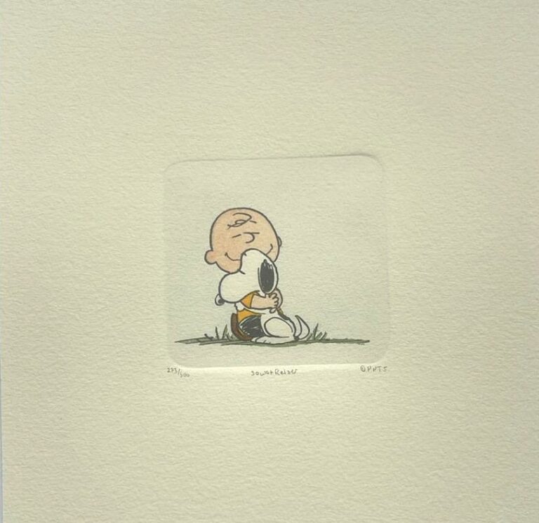 Peanuts-Grafik „Best friends“ von Charles M. Schulz