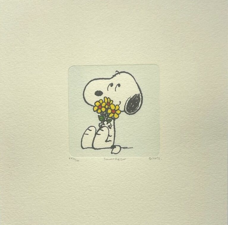 Peanuts-Grafik „Flowers“ von Charles M. Schulz